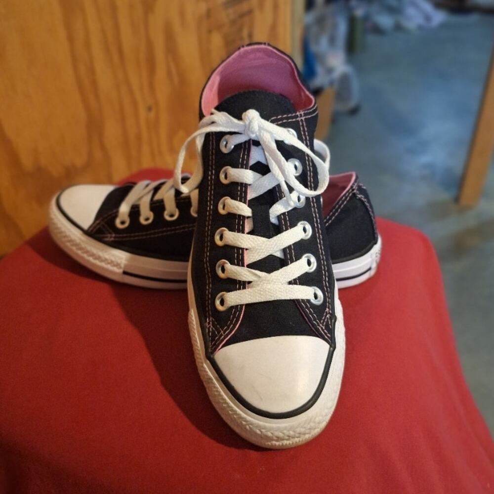 Converse All Star Sneakers  8 W/ 6 M Black Canvas Streetwear Skater Athleisure